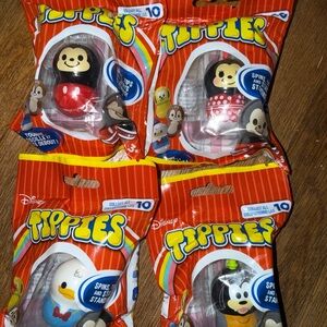 Disney Tippies Collectible Toy Set - Mickey Minnie Donald Pluto